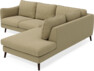 Madison - 2-sits soffa med divan höger - Gul