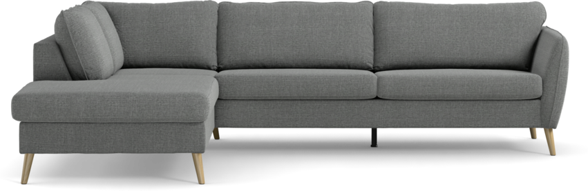 County - 2,5-sits soffa med divan vänster - Grå