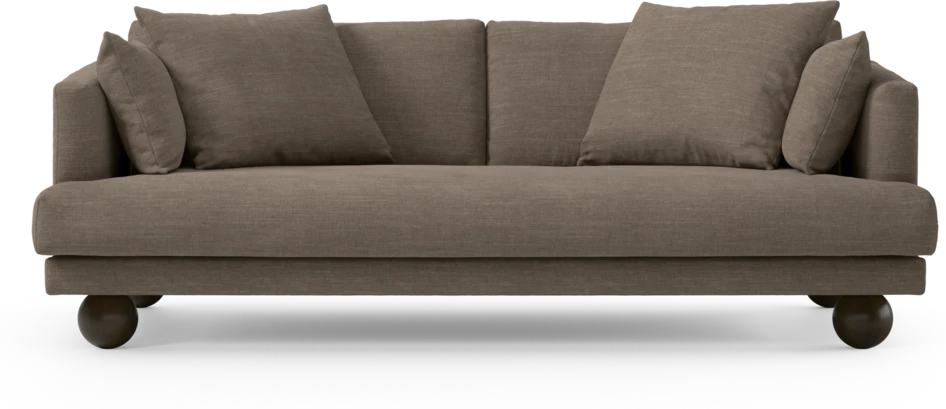 Harper - 3-sits soffa, hel dyna - Brun