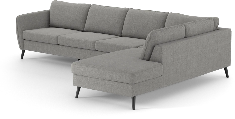 County - 3-sits soffa med divan höger - Grå