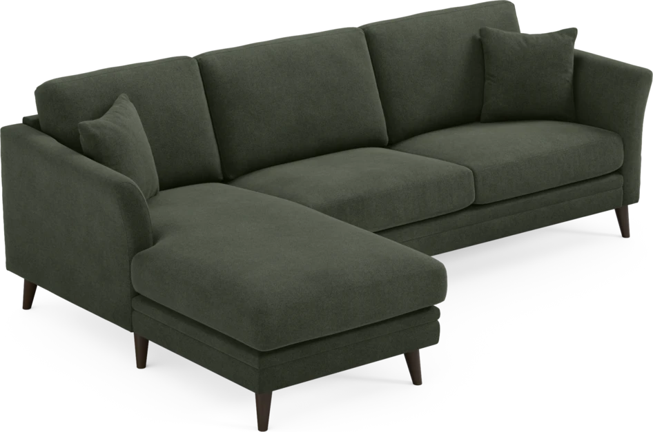 Eden - 2,5-sits soffa med schäslong - Grön