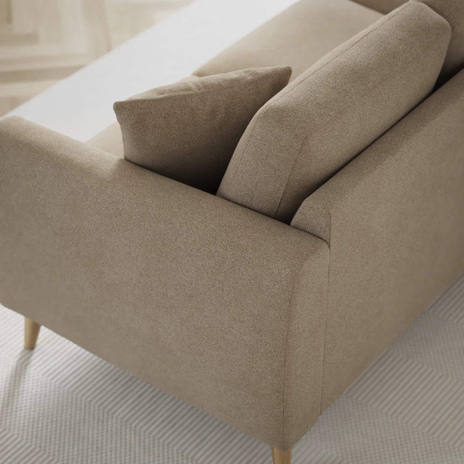 Eden - 3-sits soffa med divan vänster och schäslong höger - Beige