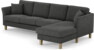 Eden - 3-sits soffa med schäslong - Svart