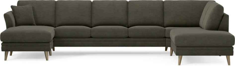 Eden - 3-sits soffa med schäslong vänster och divan höger - Grå