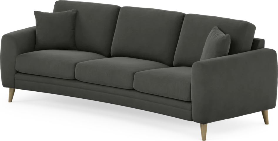 Eden - 3-sits soffa svängd - Grå