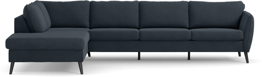 County - 3-sits soffa med divan vänster - Blå