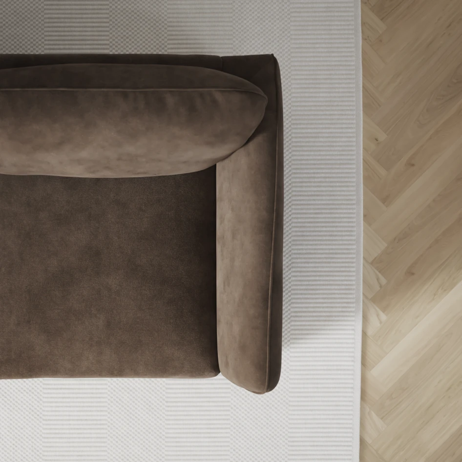 Öland - Bäddsoffa 3-sits, längsbäddad - Brun