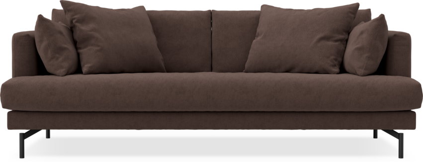 Harper - 3-sits soffa, hel dyna - Brun