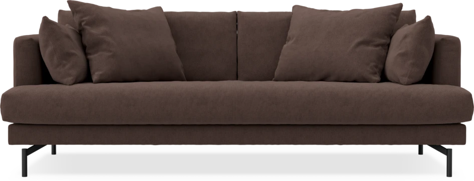 Harper - 3-sits soffa, hel dyna - Brun