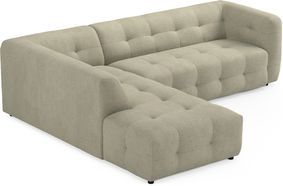 Bella - 3-sits soffa med divan vänster - Beige