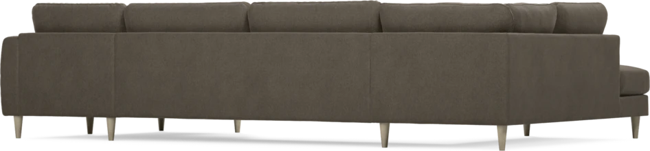 Bridge - 3-sits soffa med divan vänster och schäslong höger - Brun