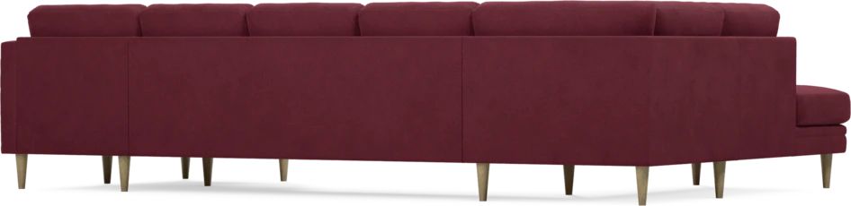 Eden - 3-sits soffa med divan vänster och schäslong höger - Röd