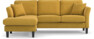 Eden - 2-sits soffa med schäslong - Gul