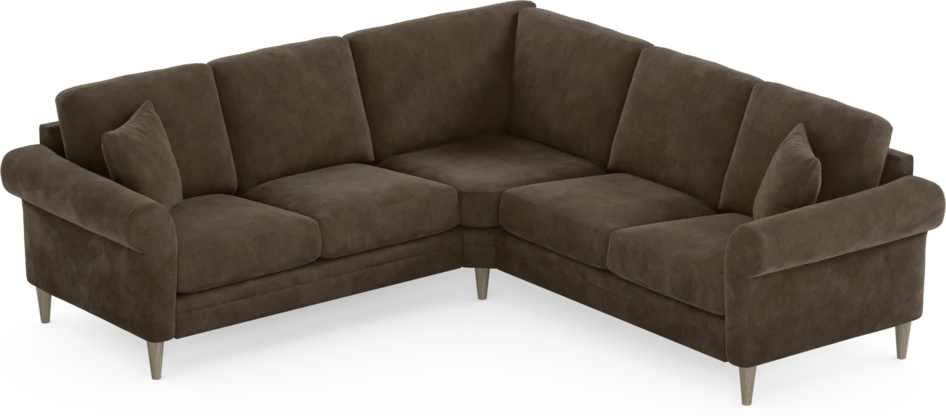 Eden - Hörnsoffa, 2+2-sits - Brun