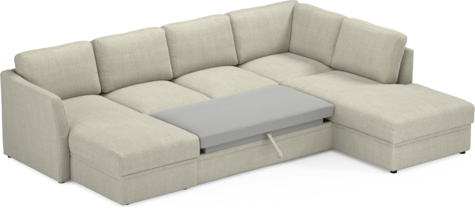 Öland - Bäddsoffa med schäslong vänster och divan höger - Beige