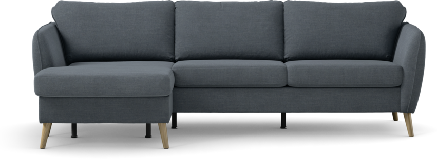 County - 3-sits soffa med flyttbar schäslong - Blå