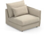 Pieces - 1-sits med armstöd höger - Beige