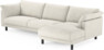 Cherrie - 3-sits soffa med schäslong höger, fast klädsel - Vit