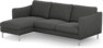 Madison Lux - 2-sits soffa med schäslong vänster - Grå