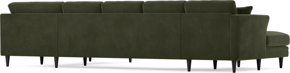 Eden - 3-sits soffa med schäslong vänster och divan höger - Grön