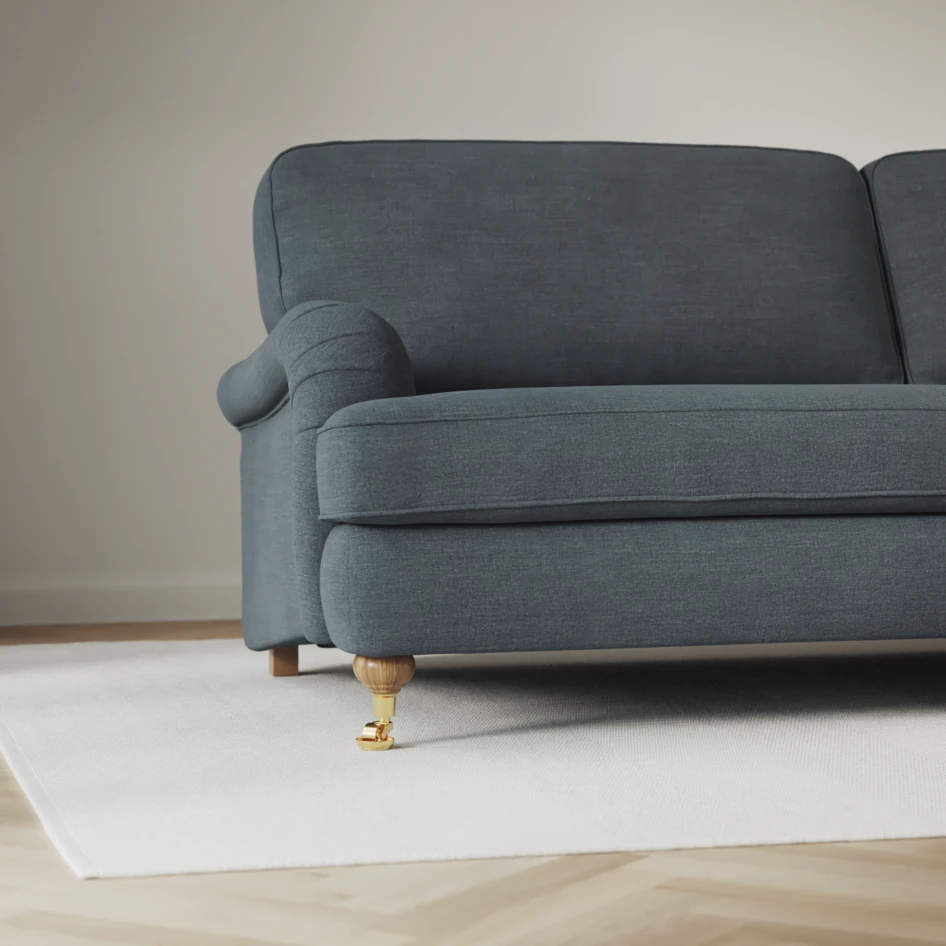Oxford - 3-sits soffa svängd - Blå