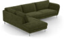 Madison - 3-sits soffa med divan vänster - Grön