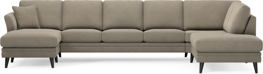 Eden - 3-sits soffa med schäslong vänster och divan höger - Beige