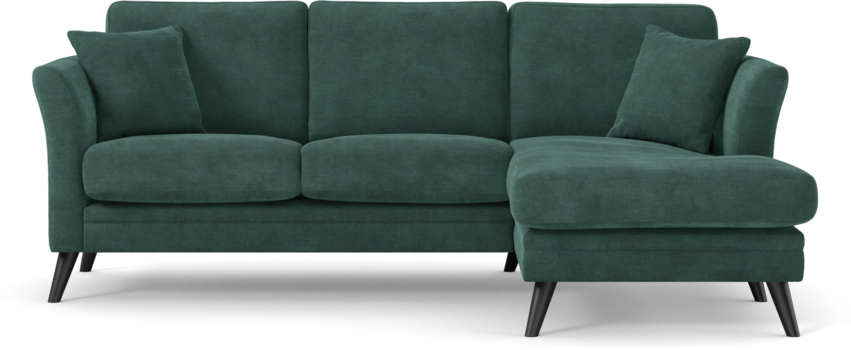 Eden - 2-sits soffa med schäslong - Blå