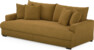 Rossi - 3-sits soffa, hel dyna - Gul