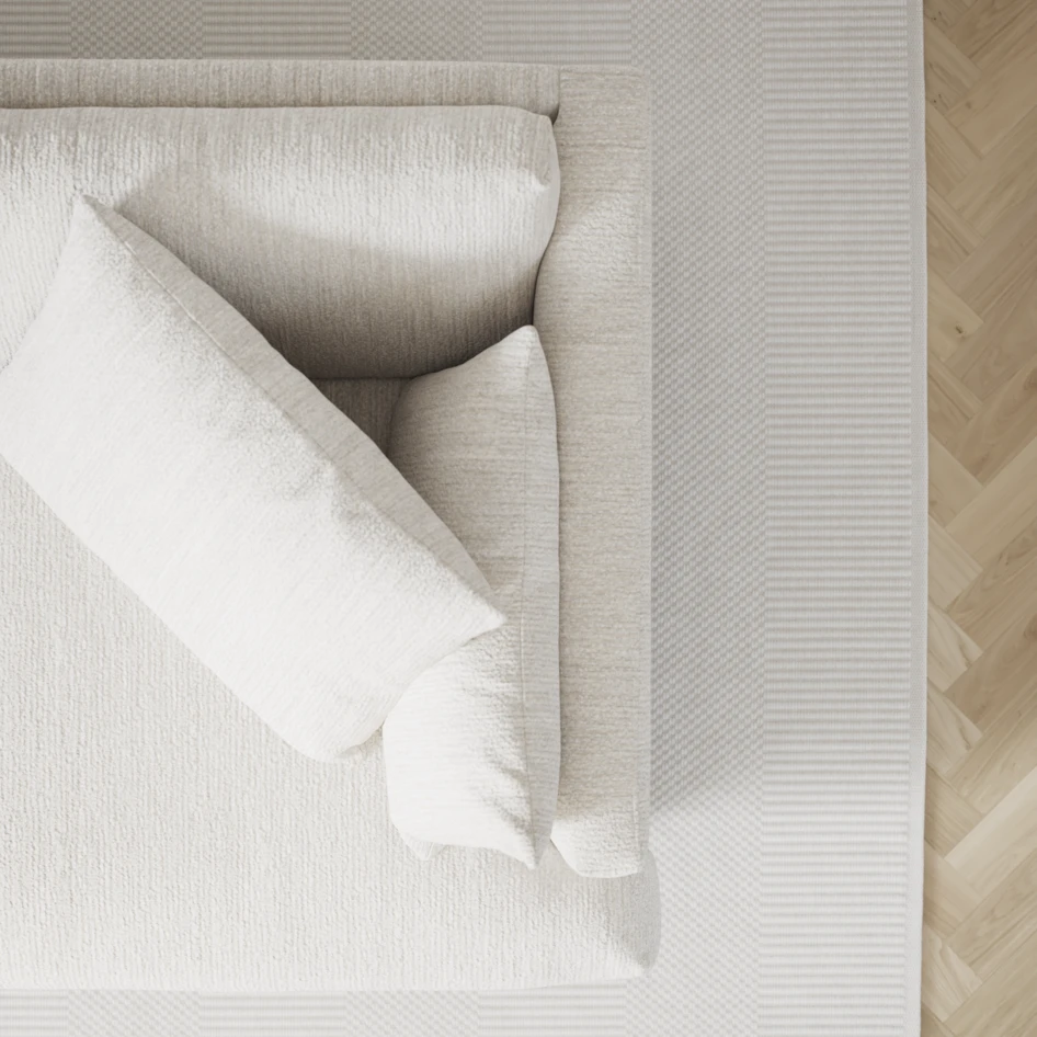 Harper - 3-sits soffa, hel dyna - Vit