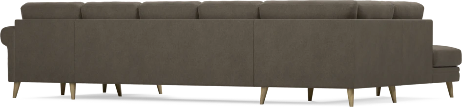 Eden - 3-sits soffa med divan vänster och schäslong höger - Brun