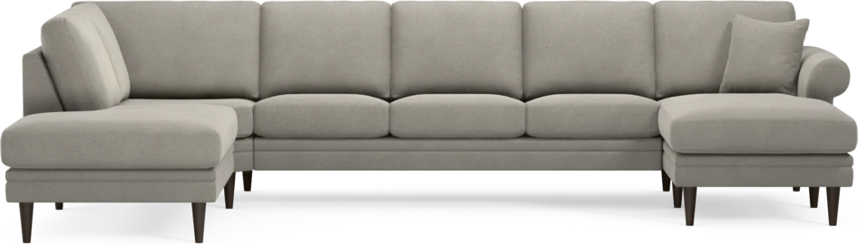 Eden - 3-sits soffa med divan vänster och schäslong höger - Grå