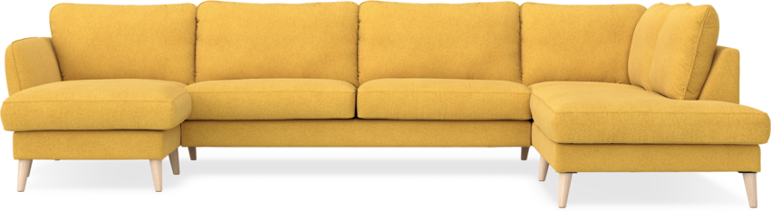 Bridge - 3-sits soffa med schäslong vänster och divan höger - Gul