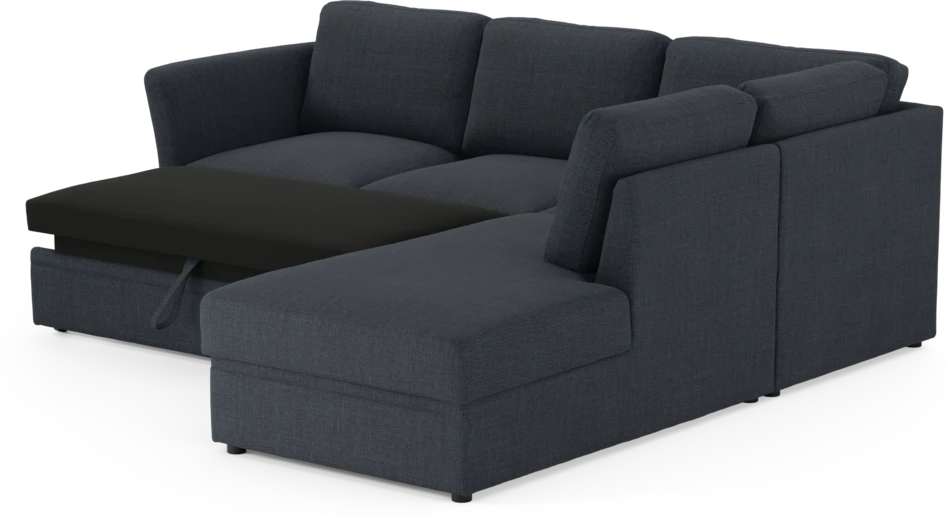 Öland - Bäddsoffa med divan höger - Blå