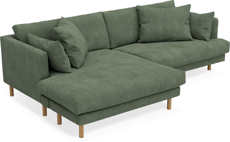 Harper - 4-sits med schäslong XL vänster - Grön