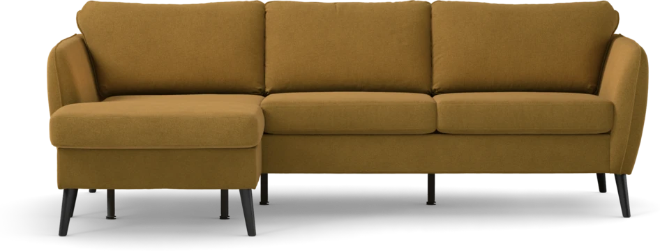County - 3-sits soffa med flyttbar schäslong - Gul