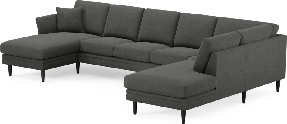 Eden - 3-sits soffa med schäslong vänster och divan höger - Grå
