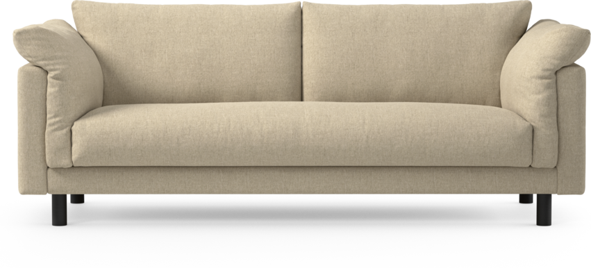 Cherrie - 3-sits soffa, hel dyna, fast klädsel - Beige