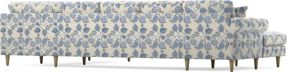 Eden - 3-sits soffa med schäslong vänster och divan höger - Flerfärgad