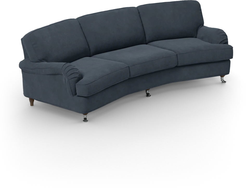 Oxford - 3-sits soffa svängd - Blå