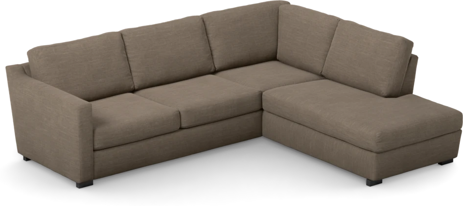 Friday - 2,5-sits soffa med divan höger - Brun