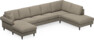 Eden - 3-sits soffa med schäslong vänster och divan höger - Beige