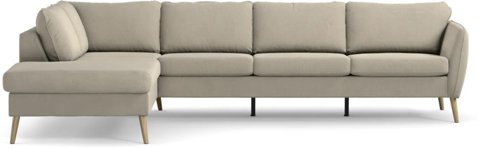 County - 3-sits soffa med divan vänster - Grå