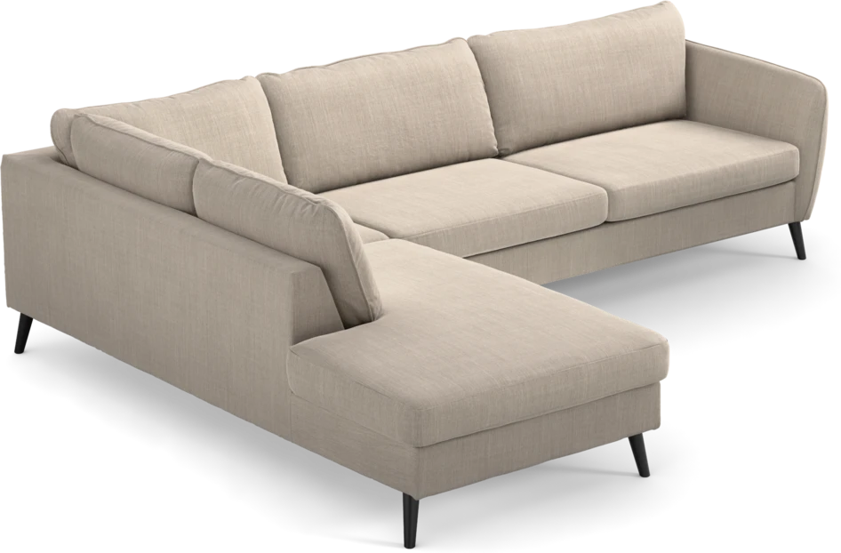 County - 2,5-sits soffa med divan vänster - Beige