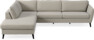 County - 2,5-sits soffa med divan vänster - Beige
