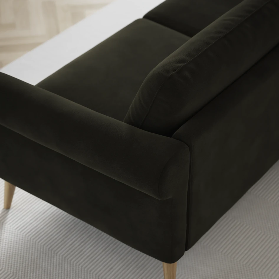 Bridge - 3-sits soffa med schäslong vänster och divan höger - Grön