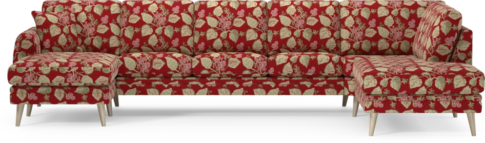 Eden - 3-sits soffa med schäslong vänster och divan höger - Flerfärgad