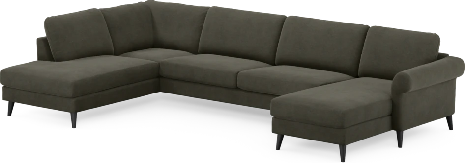 Bridge - 3-sits soffa med divan vänster och schäslong höger - Grå