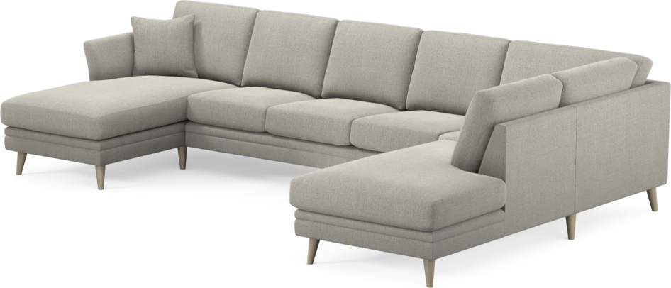 Eden - 3-sits soffa med schäslong vänster och divan höger - Grå