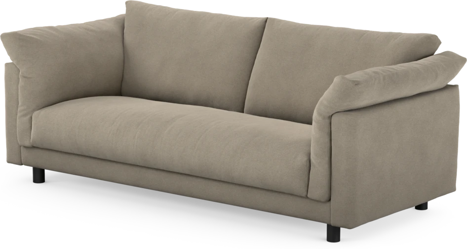 Cherrie - 2,5-sits soffa, hel dyna, fast klädsel - Beige